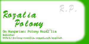 rozalia polony business card